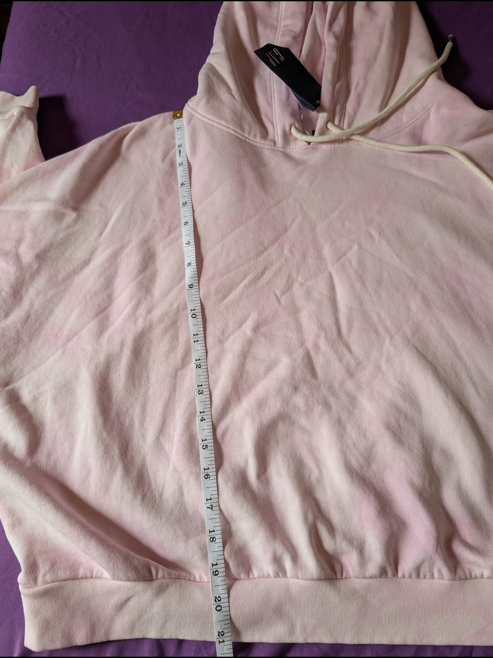 NWT GAP Tie Dye Soft Pink Cropped Hoodie with Drawstring - Picture 7 of 7